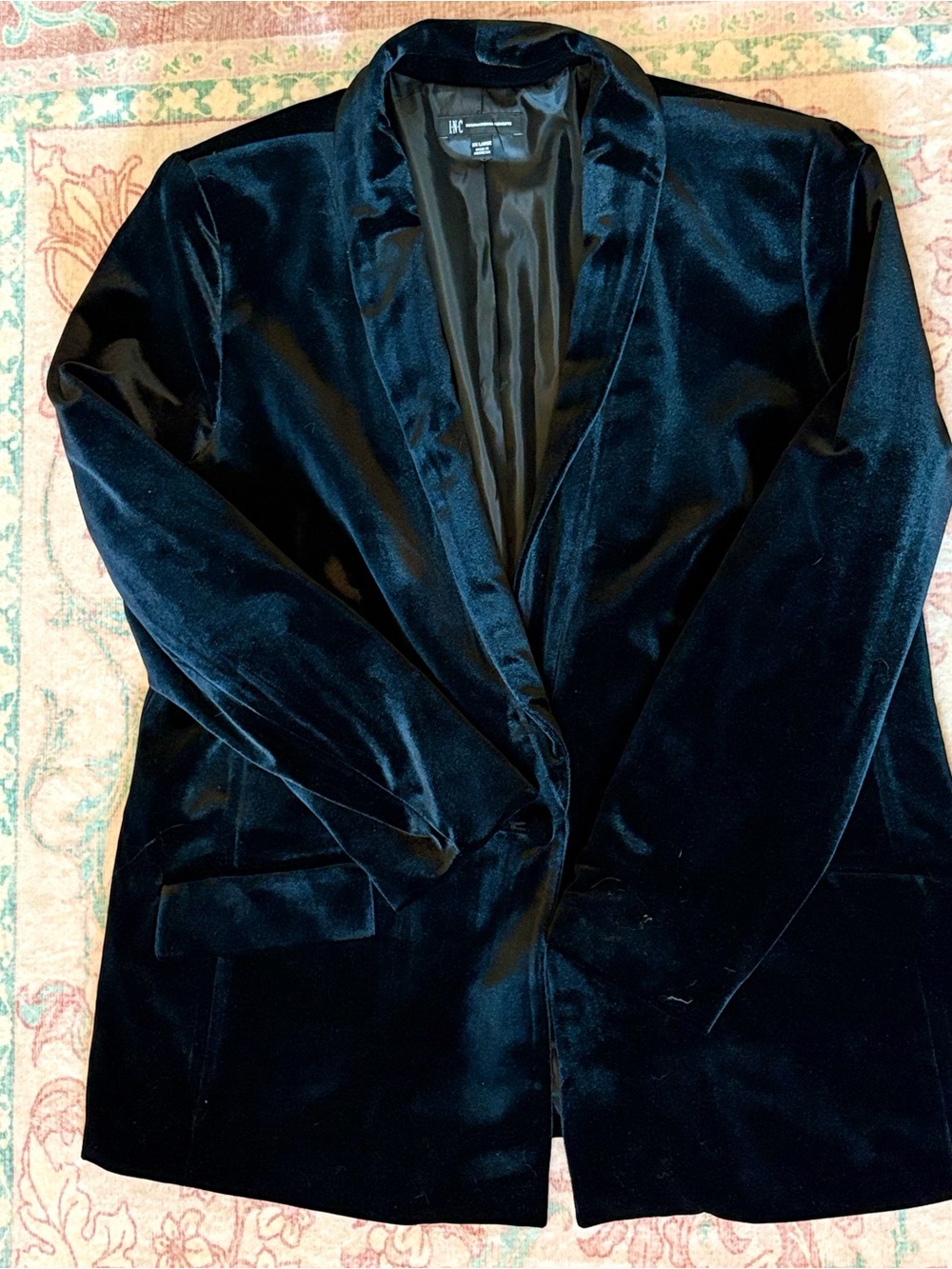INC International Concepts Black
Velvet Blazer Classic Fit